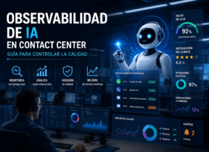 Omnis Contact Center CX 1 Observabilidad de IA en Contact Center con panel de monitoreo de conversaciones, alertas y métricas operativas
