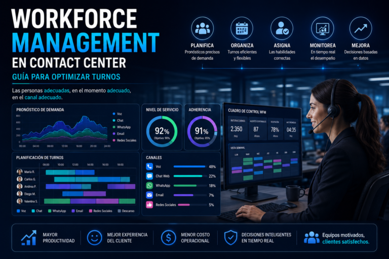 Workforce Management en Contact Center: guía para optimizar turnos 2 Workforce Management en Contact Center aplicado a la planificación inteligente de agentes