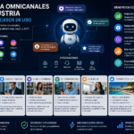 Agentes IA omnicanales gestionando conversaciones de clientes en diferentes industrias