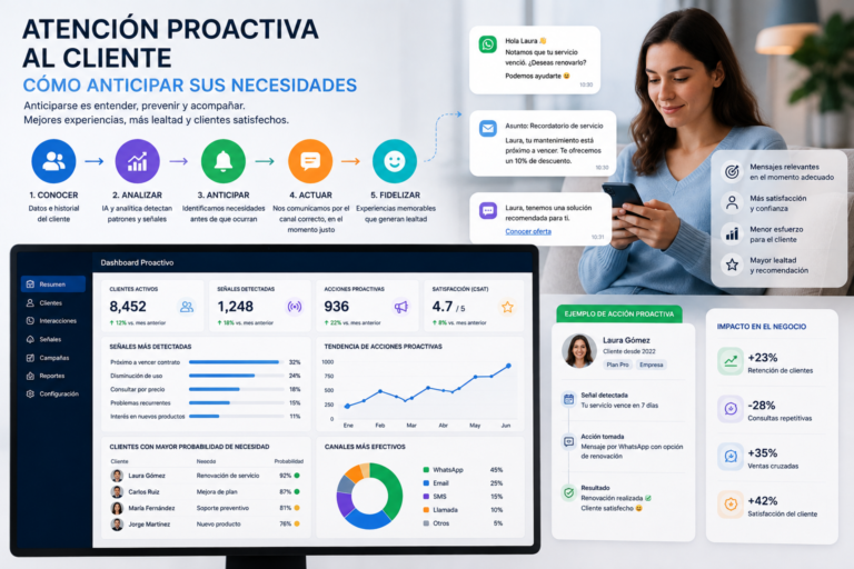 Atención proactiva al cliente: cómo anticipar sus necesidades 6 Atención proactiva al cliente: cómo anticipar sus necesidades