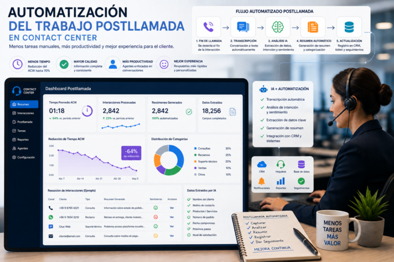 Automatización del trabajo postllamada en Contact Center 2 Automatización del trabajo postllamada en Contact Center