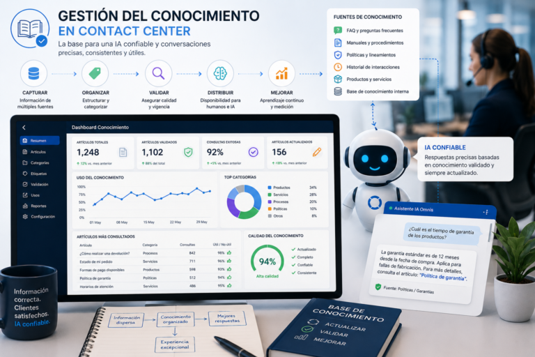 Gestión del conocimiento en Contact Center con agentes y herramientas de inteligencia artificial