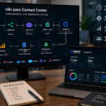 n8n para Contact Center conectado con agentes IA, CRM y Omnis mediante automatizaciones