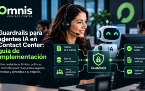 Omnis Contact Center CX 1 Guardrails para agentes IA en Contact Center durante una interacción omnicanal