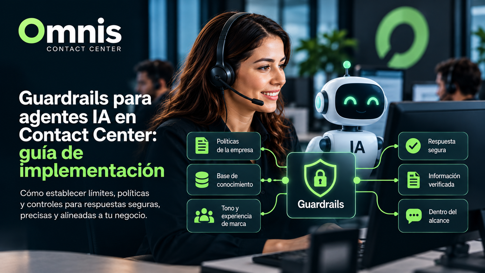 Guardrails para agentes IA en Contact Center durante una interacción omnicanal